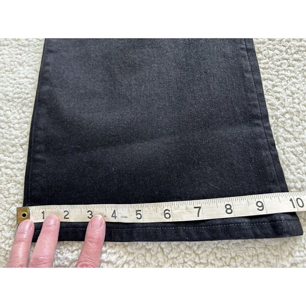 Madewell Womens Mid-Rise Full Length Kick Out Black Denim Jeans Size 32 - Picture 13 of 15